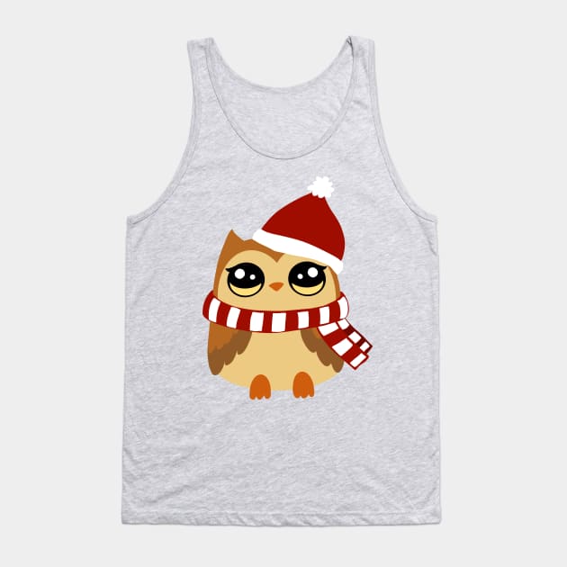 Christmas Owl Tank Top by Mey Designs